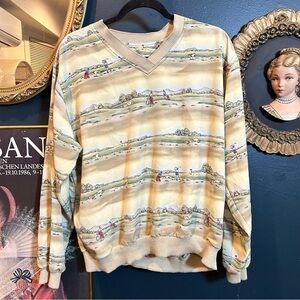 VINTAGE Long sleeve golf pullover